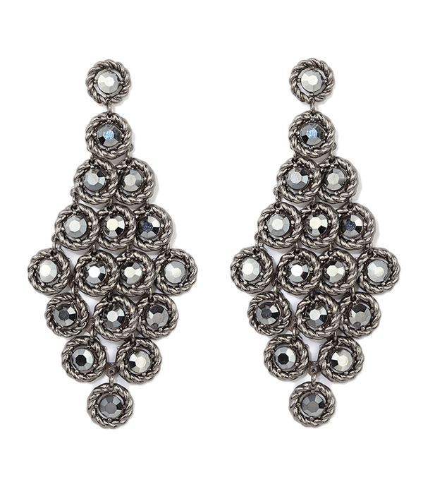 Crystal Link Drop Earring