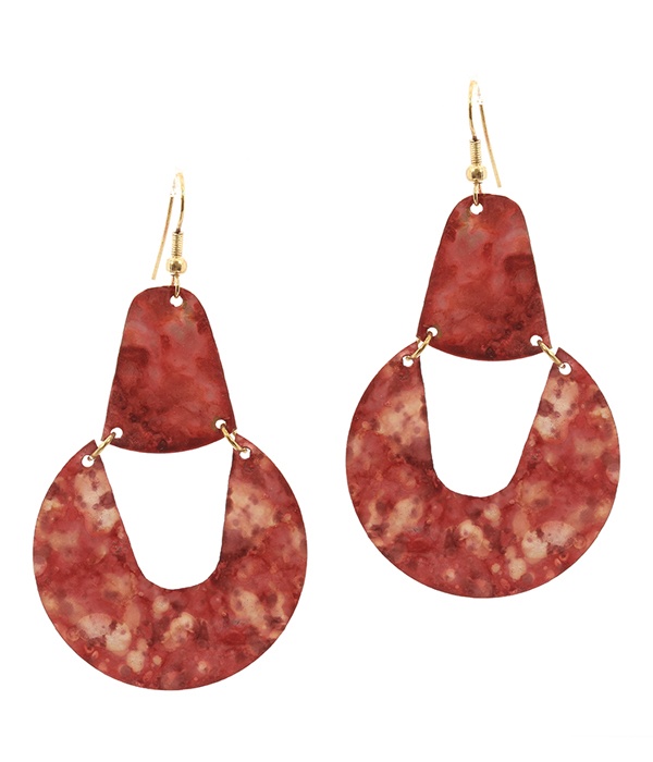 Color Coat Geometric Metal Earring