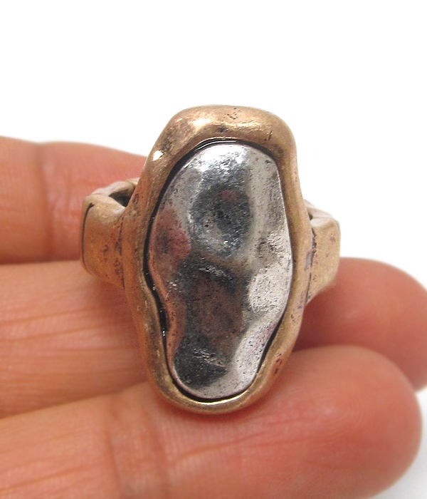 Hammered Metal Stretch Ring