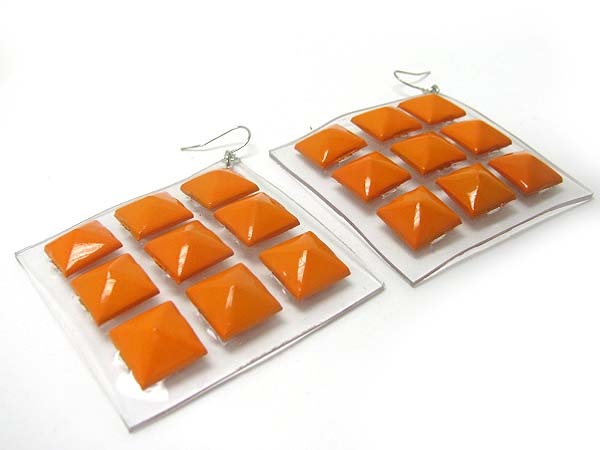 Metal Or Acryl Stud Clear Acryl Earring