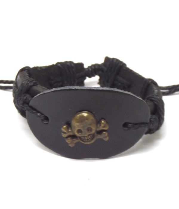 Skull Leather Bracelet