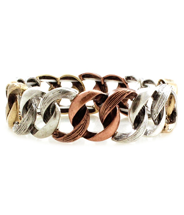 Vintage Metal Chain Stretch Bracelet