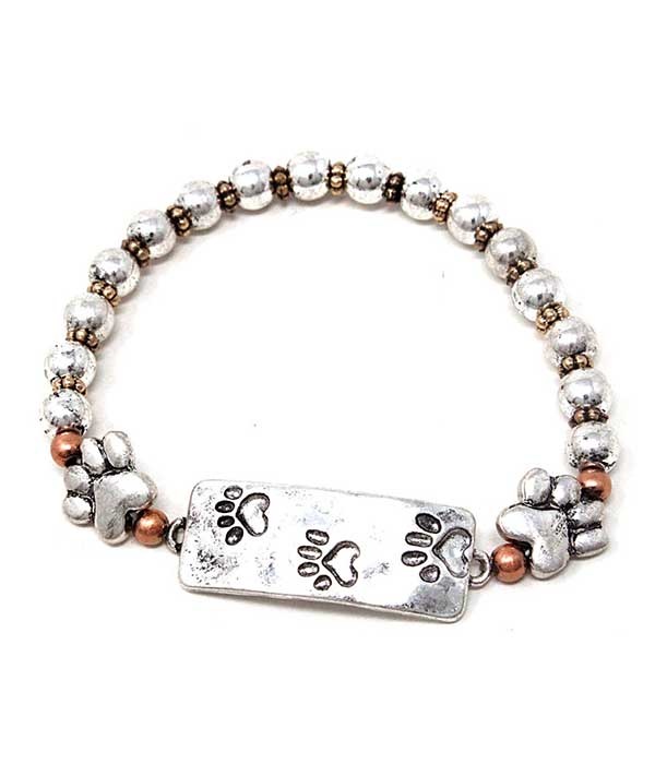 Paw Print Stretch Bracelet