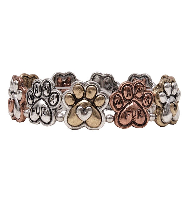 Mama Bear Theme Stretch Bracelet