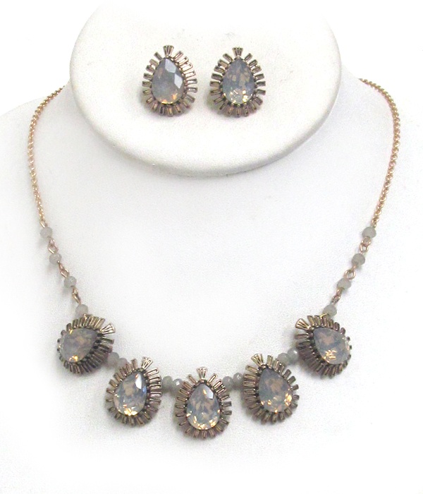 Opal Crystals Necklace Set