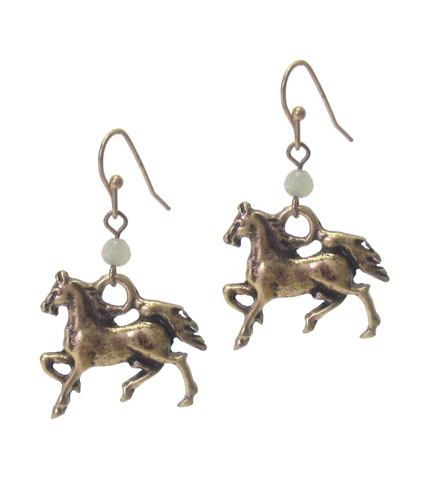 Vintage Metal Horse Earring
