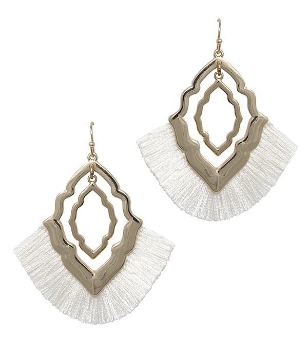 Quatrefoil And Fan Tassel Earring