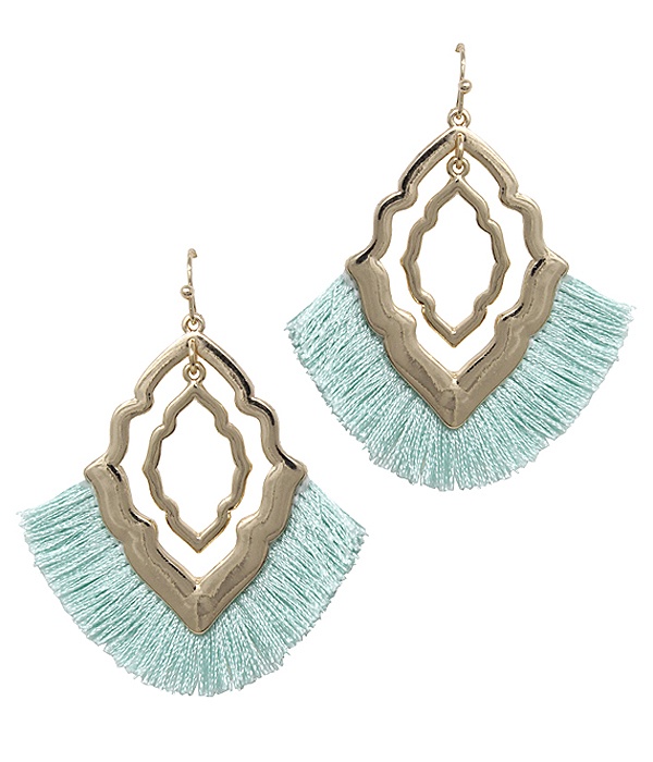 Quatrefoil And Fan Tassel Earring