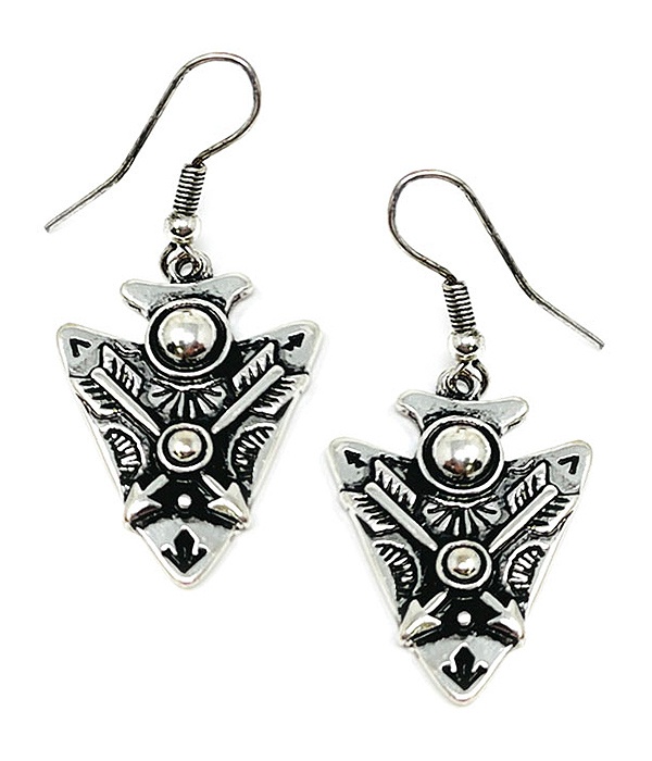 Aztec Theme Arrow Earring