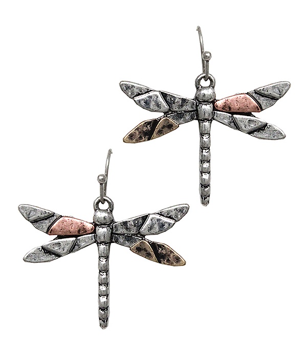 Vinage Metal Dragonfly Earring