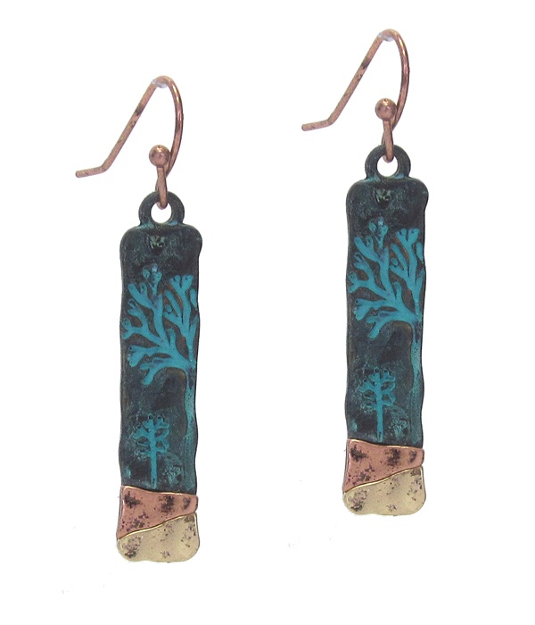 Tree Of Life Metal Bar Earring