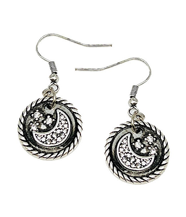 Moon Disc Earring