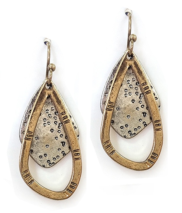 Teardrop Metal Earring