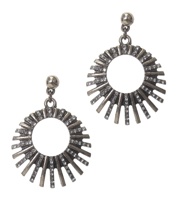 Crystal Hoop Earring