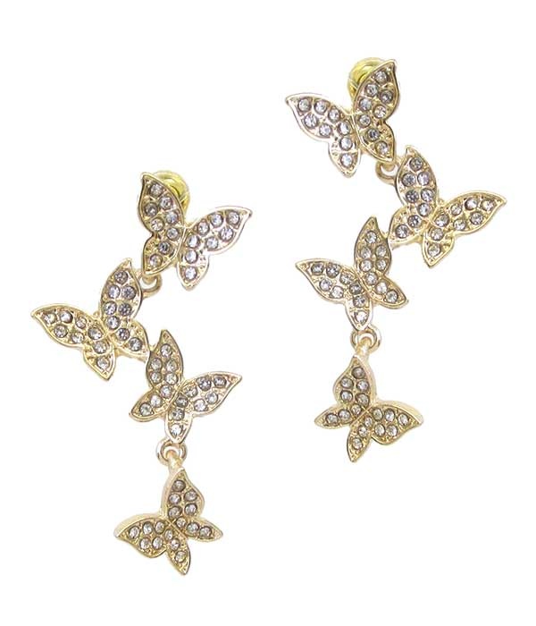 Multi Butterfly Link Drop Earring