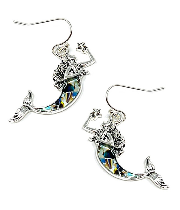 Abalone Mermaid Earring