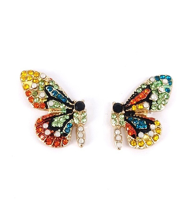 Crystal Butterfly Earring