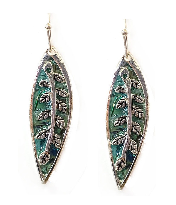 Metal Leaf Earring