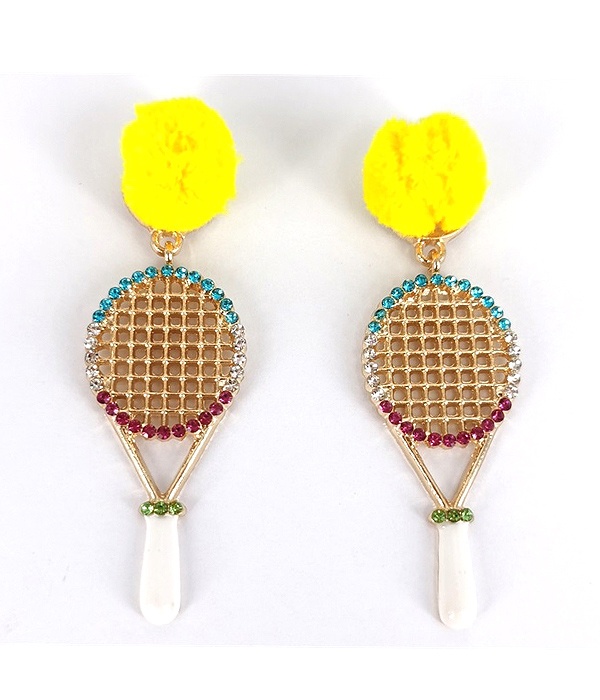 Sport Theme Earring - Tennis