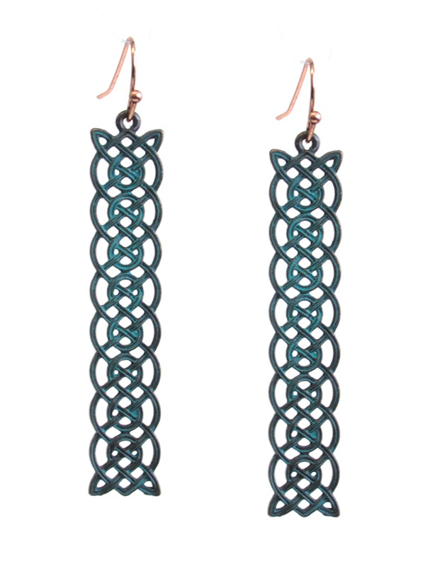 Metal Filigree Bar Earring