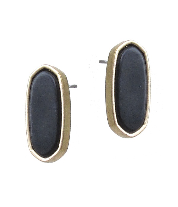 Semi Precious Stone Stud Earring