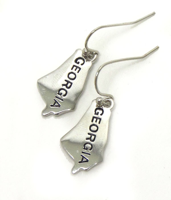 Premier Electro Plating State Of Georgia Earring