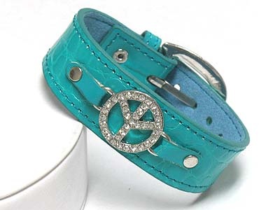 Crystal Peace Mark Watch Band Bracelet