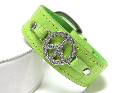 Crystal Peace Mark Watch Band Bracelet