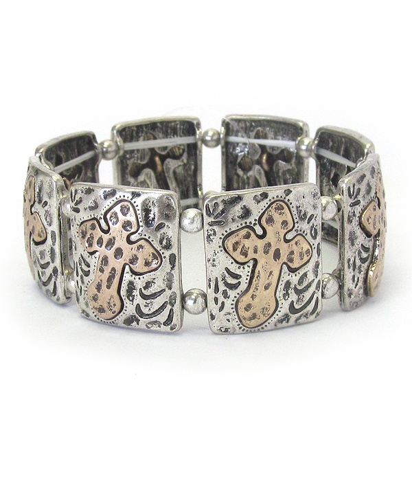 Multi Cross Link Stretch Bracelet