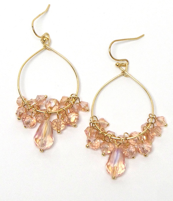Crystal Beads Dangle Earring
