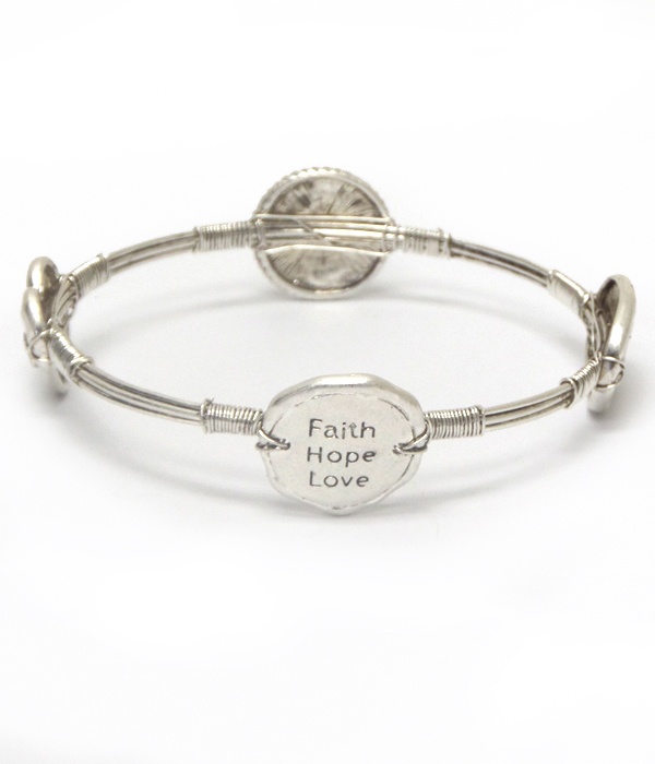 Metal Wire Bangle Bracelet