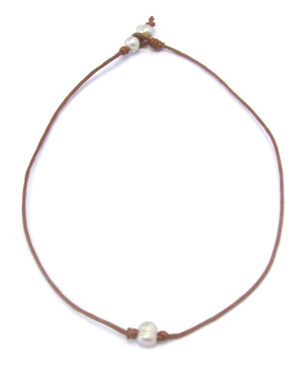 Freshwater Pearl Cord Necklace