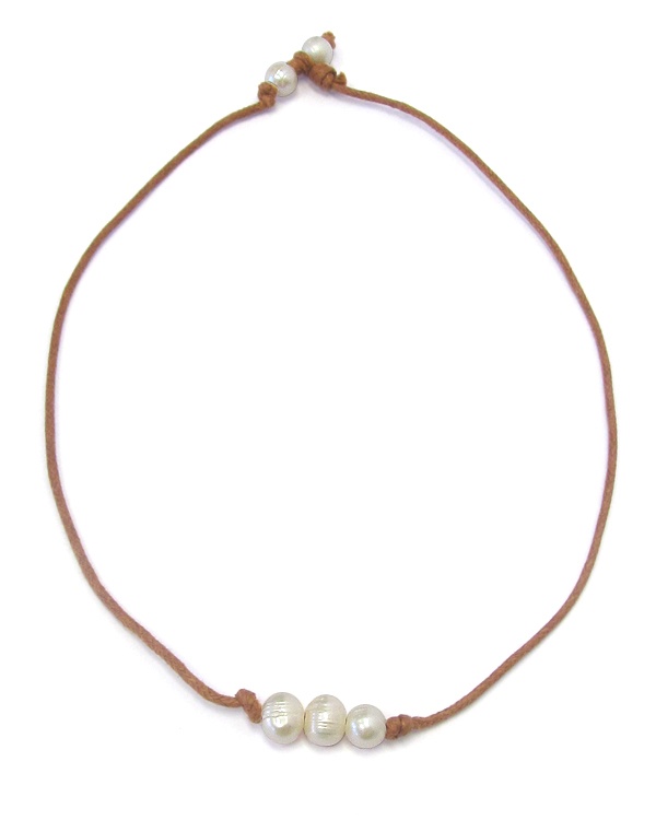 Freshwater Pearl Cord Necklace