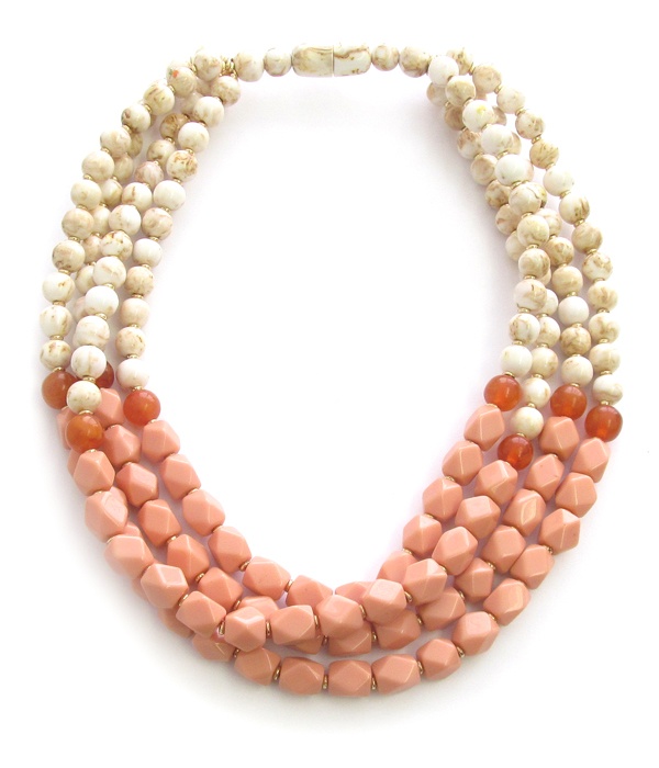 Chunky Mulit Layer Mix Bead Necklace