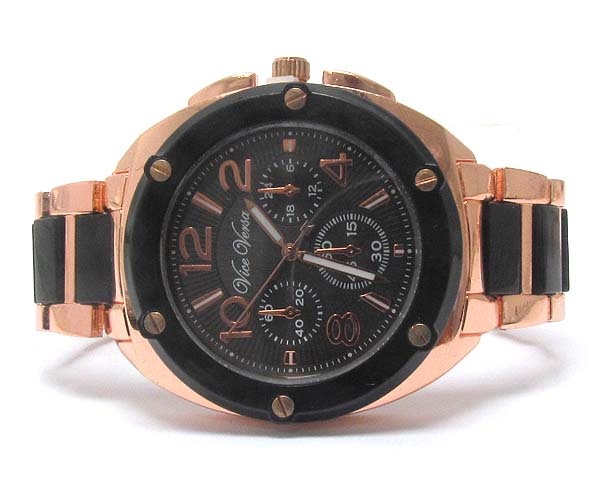 Round Frame Designer Style Acrylic Band Watch