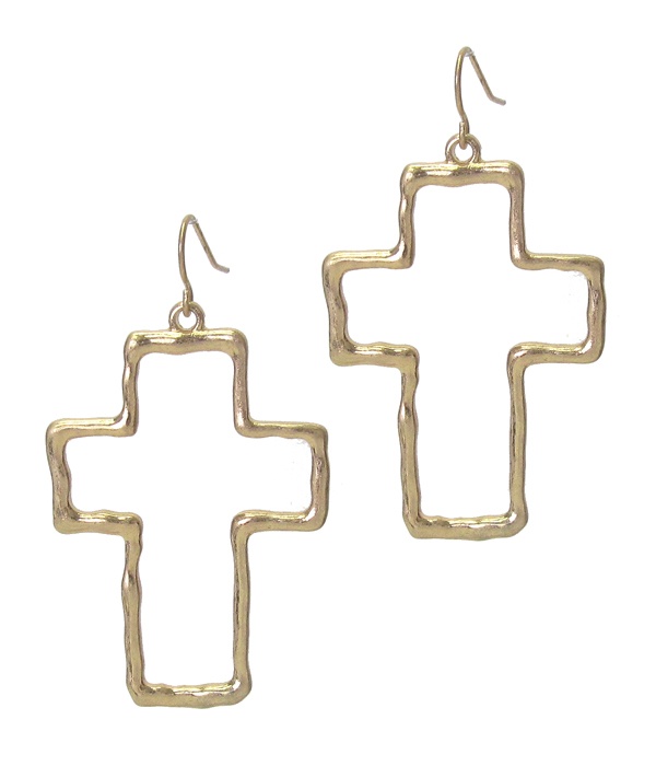 Metal Cross Earring