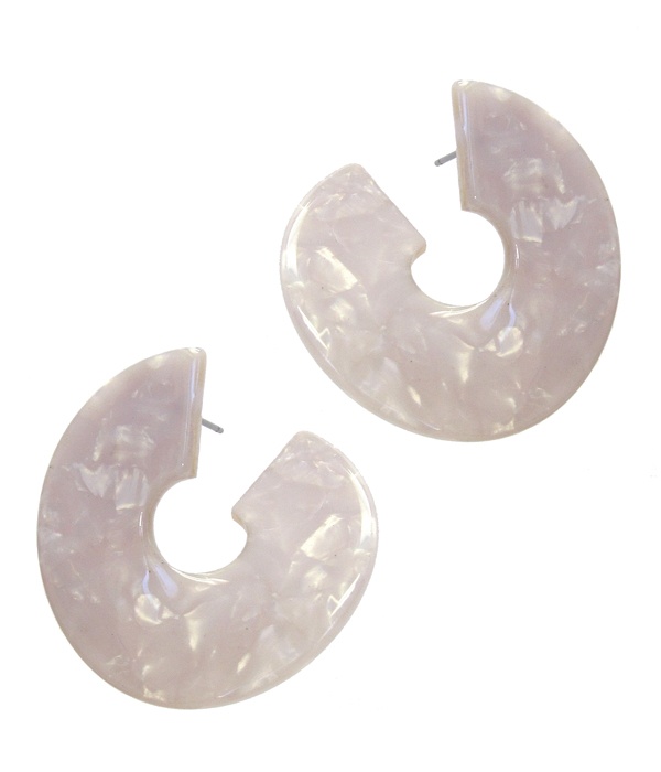 Organic Cellulose Hoop Earring