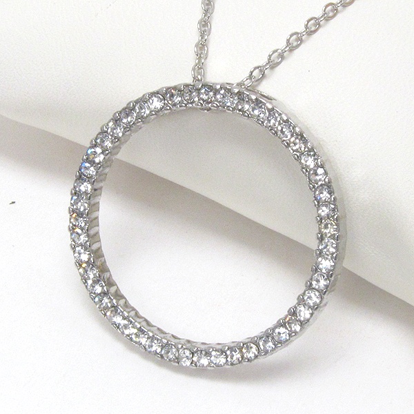 Premier Electro Plating Crystal Deco Round Tiffany Style Necklace