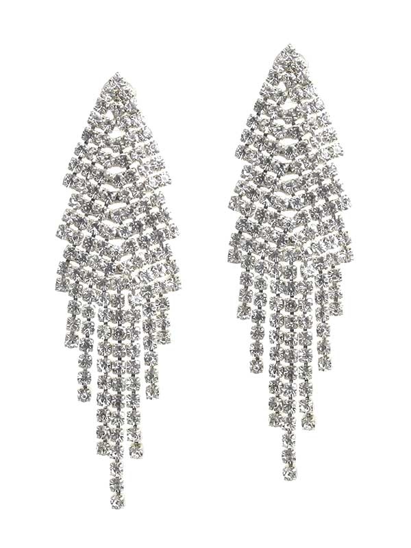 Rhinestone Multi Line Drop Earring