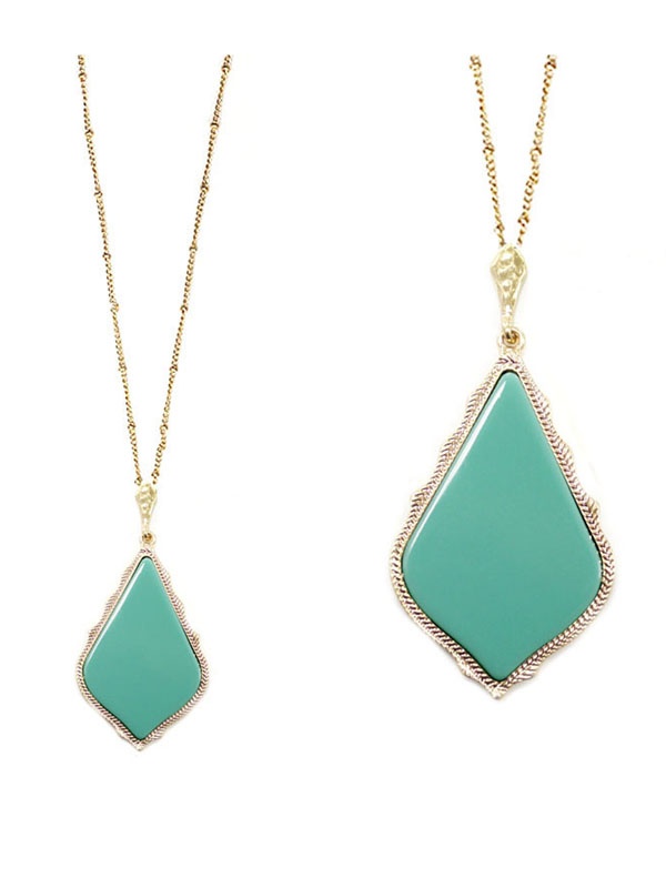 Southern Style Acrylic Pendant Long Necklace