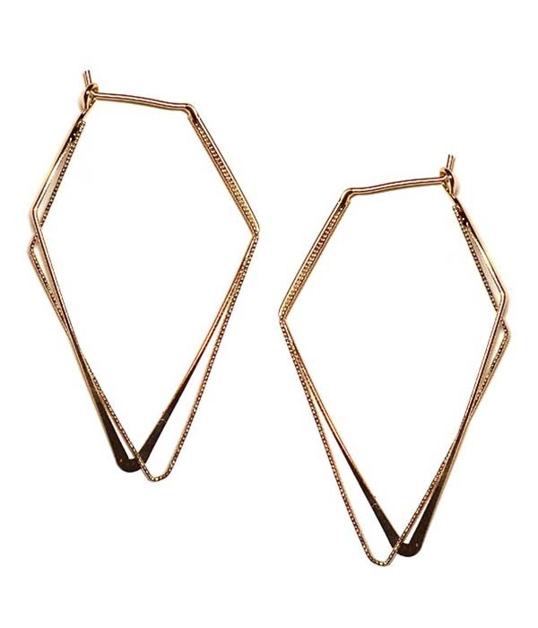 Double Wire Geometric Earring
