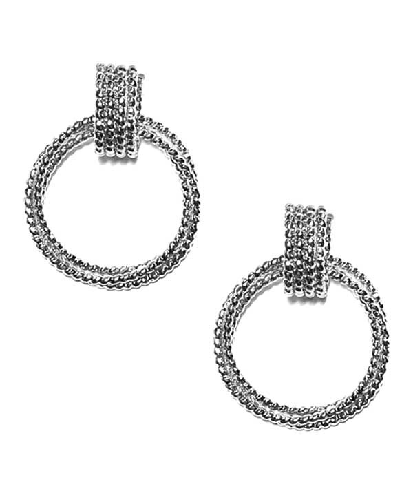 Multi Metal Hoop Earring