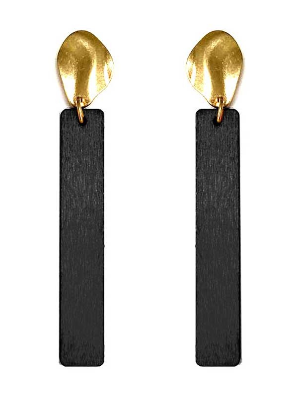 Wood Bar Drop Earring