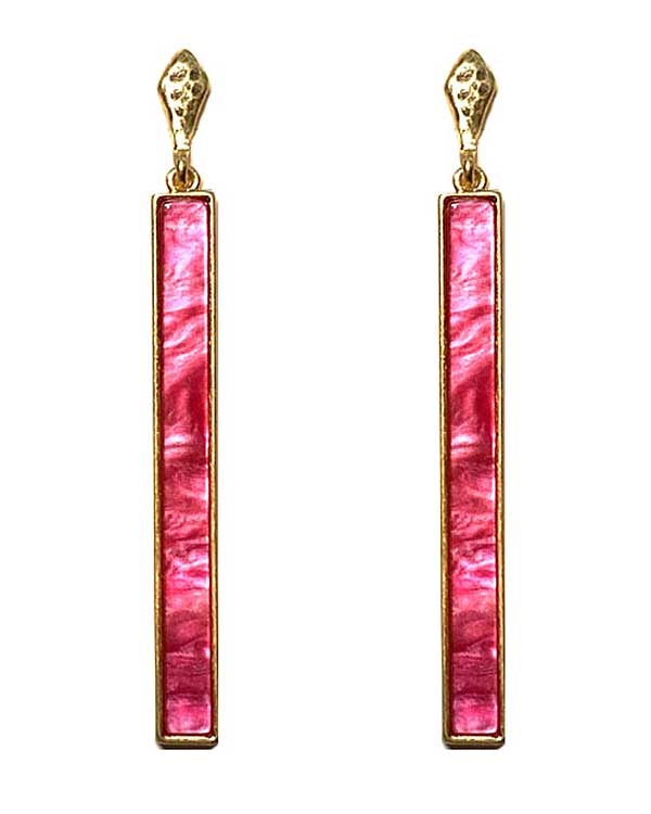 Long Metal Bar Drop Earring