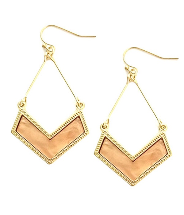 Accetate Chevron Drop Earring