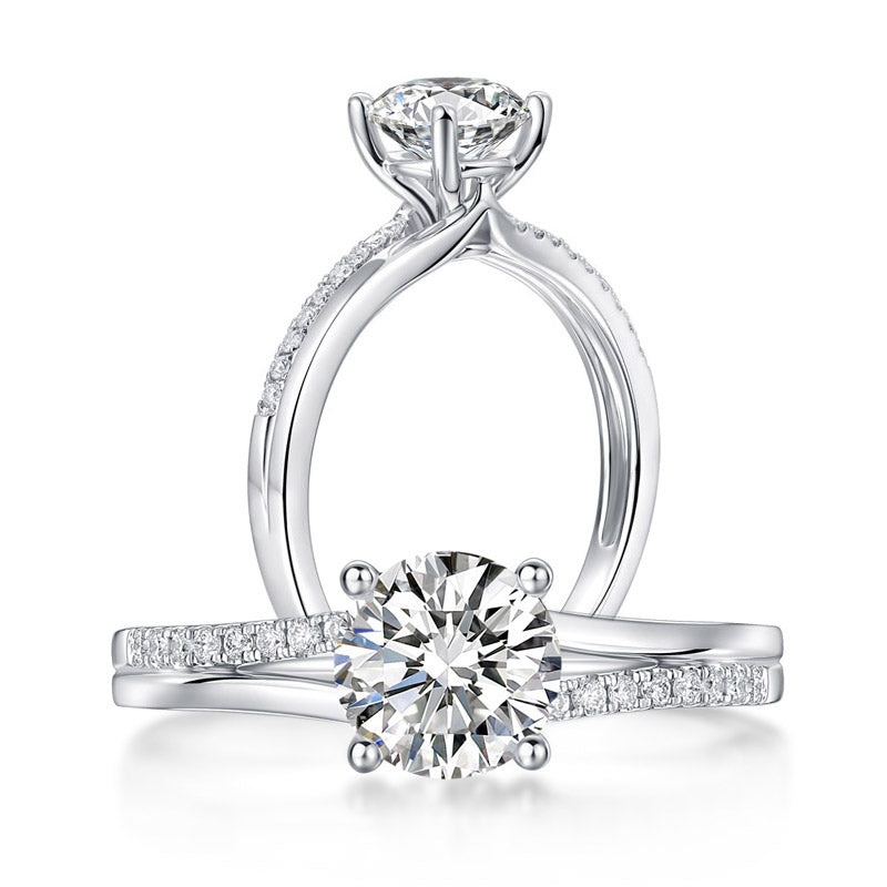 1 Carat Lab Grown Diamond Ring White Gold