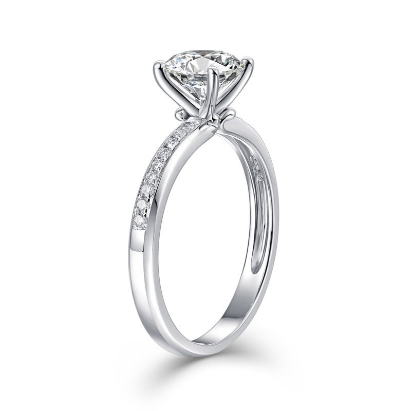 1 Carat Lab Grown Diamond Ring White Gold
