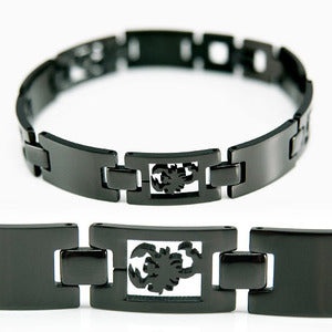 Black Scorpion Stainless Steel Links Mens Bracelet