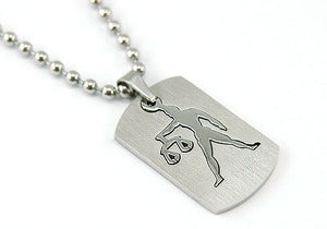 Libra Zodiac Sign - Stainless Steel Mens Pendant Necklace