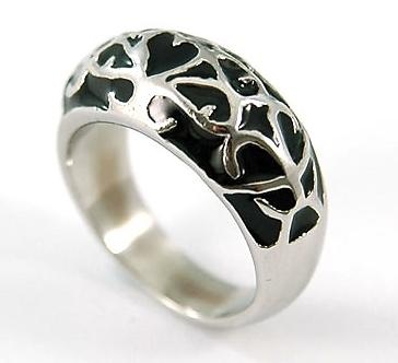 Hip Hop 2 Tone Gothic Style Solid Stainless Ring